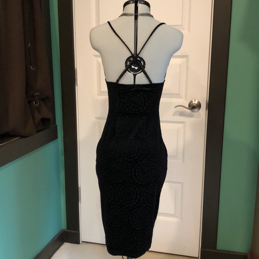 Love Fire Black Velvet Dress - Picture 3 of 5